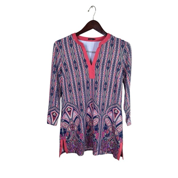 J. McLaughlin Tops - J. McLaughlin Women's Size Medium Catalina Cloth 3/4 Sleeve Top Tunic